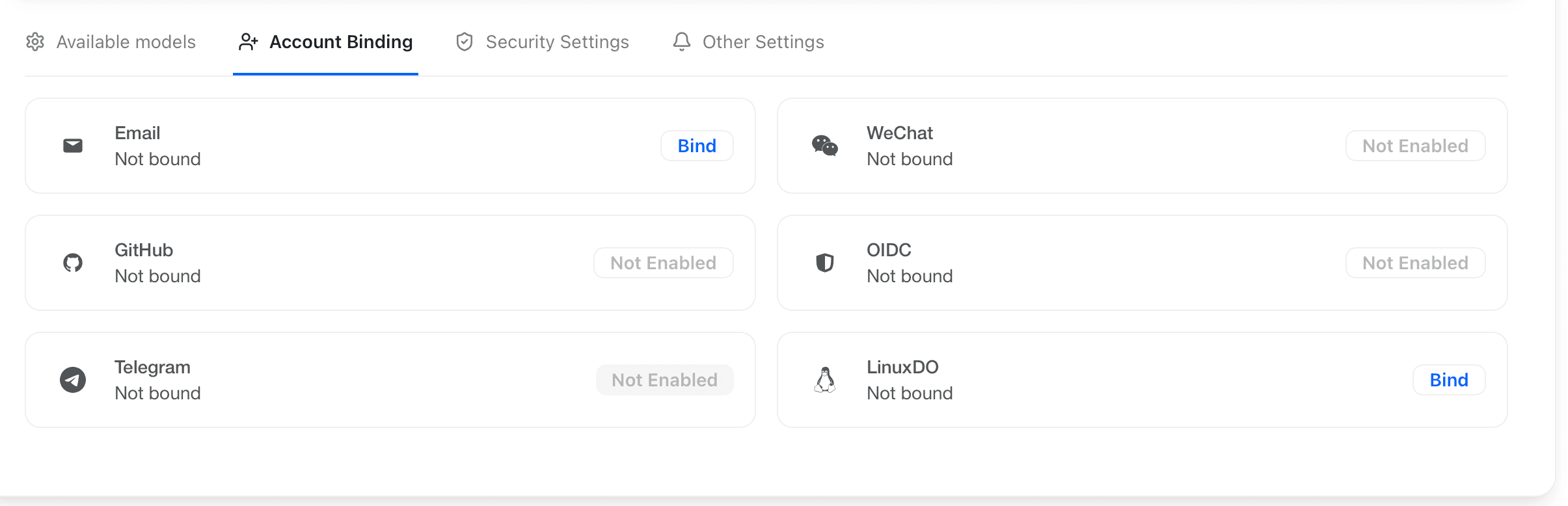 Account Binding