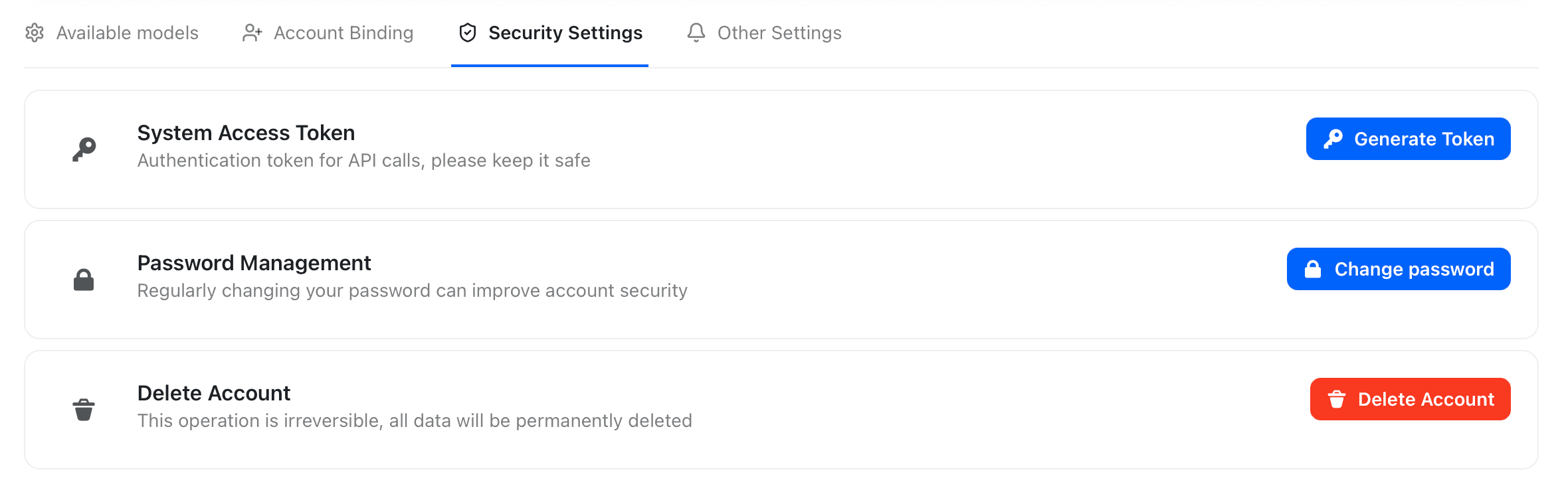 Security Settings